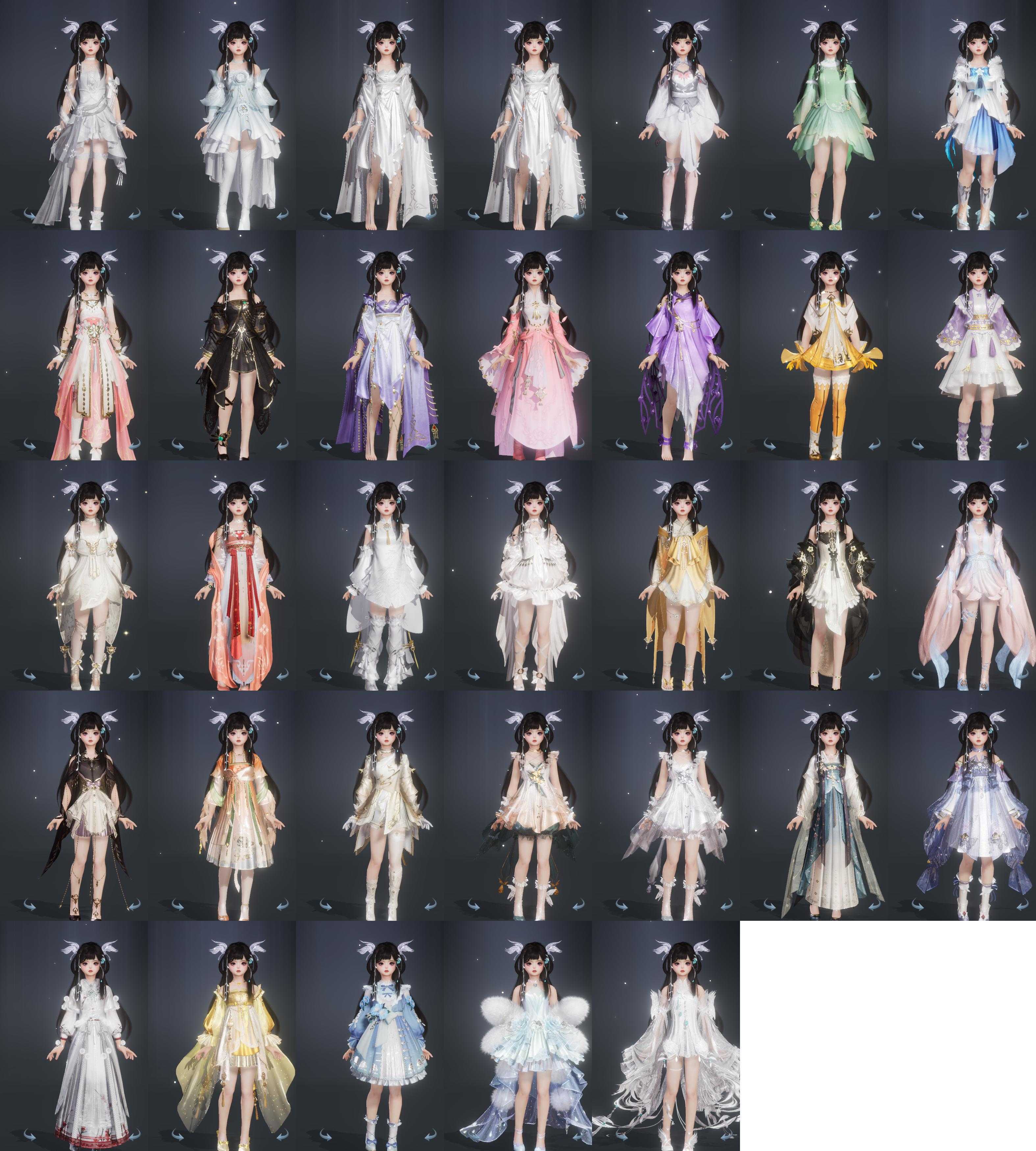 樱尾/银罗姆罗姆叠银风华深冕彩云归若霞/罗姆漂泊/绿游园衣白游园衣